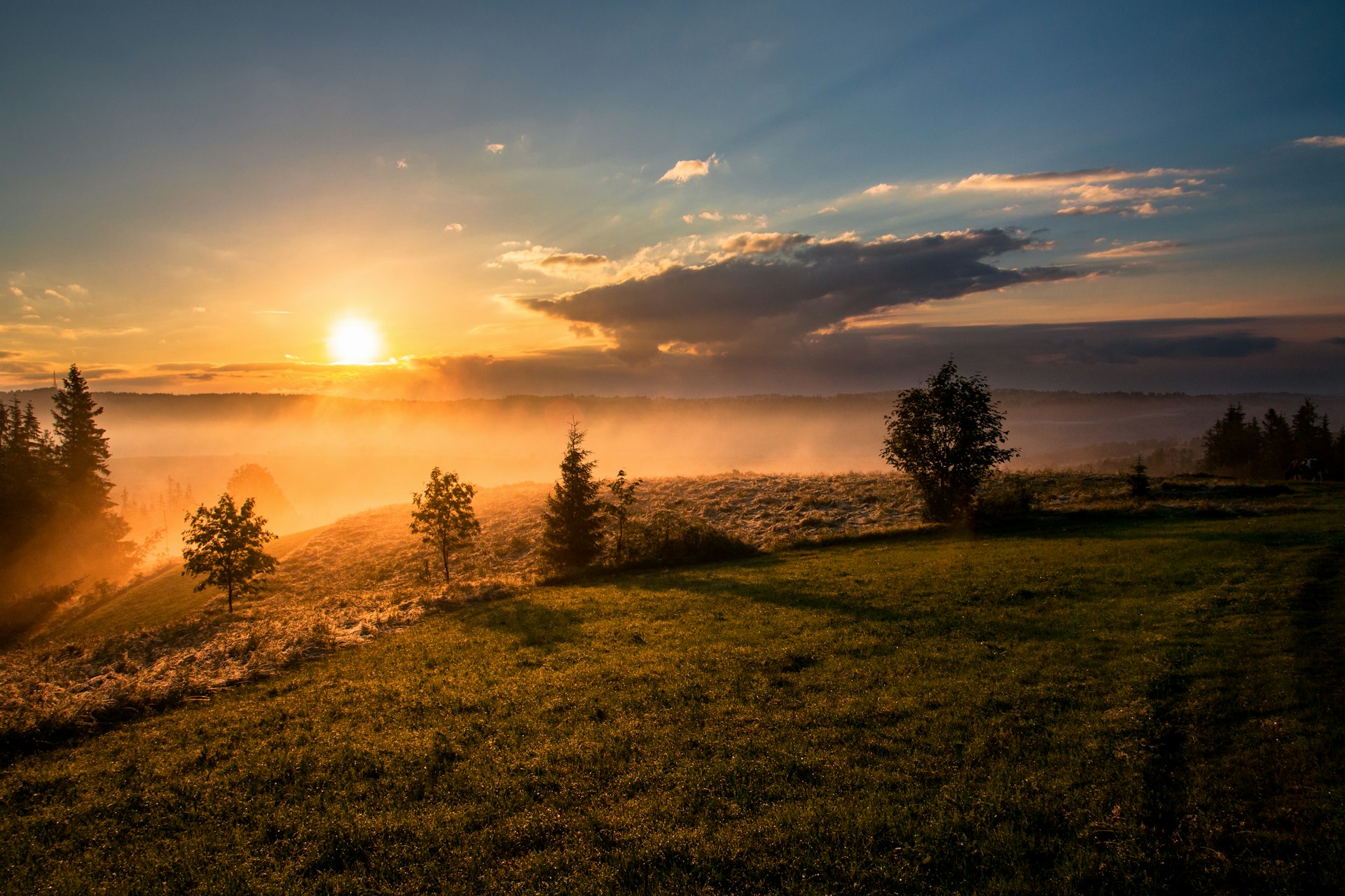 Sunrise over open landscape representing a new chapter after completing rehab
